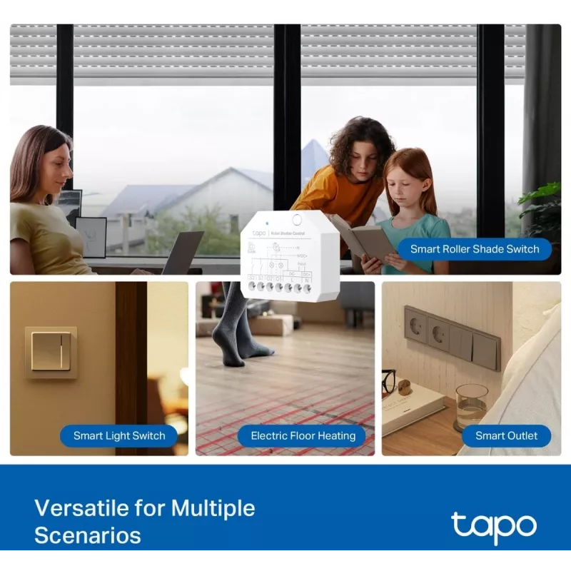 TP-Link Smart Switch Module, komutācijas izpildmehānisms, 7 kanāli, 2400 MHz, balts, maiņstrāva, 150 W