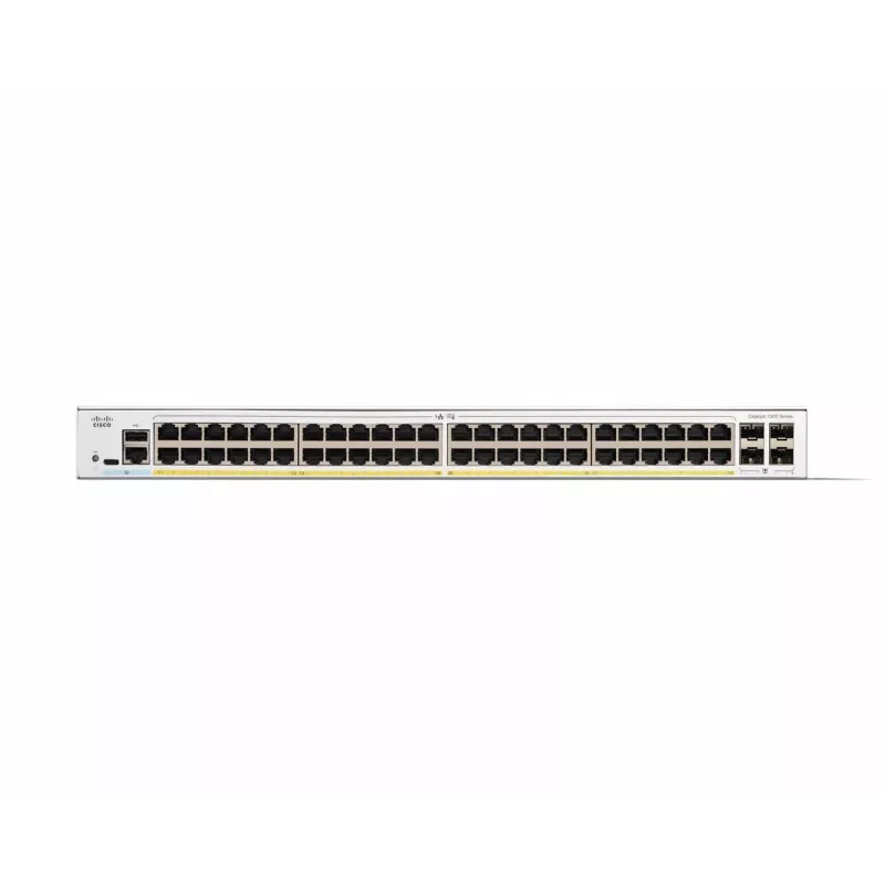 Pārvaldāmais komutators Cisco Catalyst 1300-48P-4G 48 portu GE PoE 4x1GE SFP