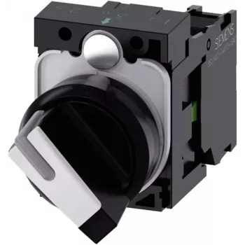 Rotācijas selektora slēdža priekšējais gredzens, plastmasa, melns/balts, 1 x 90° Siemens SIRIUS ACT 3SU1100-2BF60-1BA0