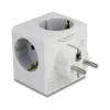 DeLOCK 11501 strāvas spraudņa adapteris, tips F, balts, 3A USB porti