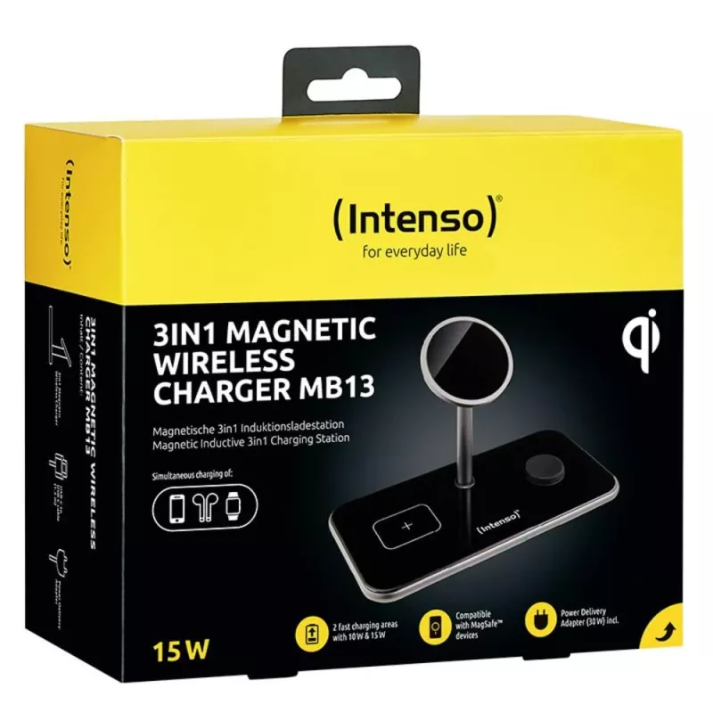 Intenso MB13 austiņas bezvadu USB ātrā uzlāde melnas