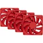 Datora dzesēšanas ventilators HYTE FA12-RR-4 120 mm, 1500 RPM, 72 m³/h, 1,6 mmH2O, šķidruma dinamiskais gultnis, sarkans, 4 gab. iepakojumā