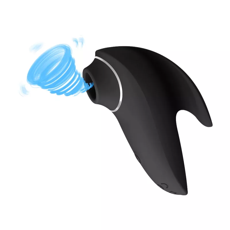 Klitora masieris Erolab Dolphin VVS01b melns — ūdensizturīgs, uzlādējams