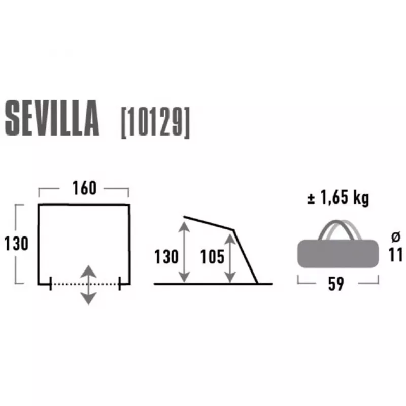 Telts High Peak Sevilla zili pelēka