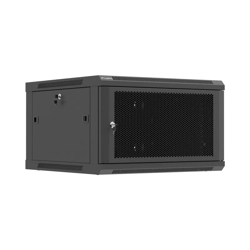 Sienas stiprinājuma skapis 19 inch 6U 600x600 melns