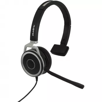 Vadu austiņas Plusonic 6208-15.1P monofoniskas USB un 3,5 mm ligzda
