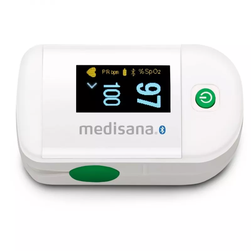 Medisana PM 100 Connect pulsoksimetrs, pelēks/balts