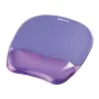Peļu paliktnis Fellowes Crystals Gel ar gēla plaukstas balstu, violets, 202×230 mm, 32 mm biezums