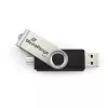 MEDIARANGE MR931-2 - 16 GB - USB Type-A / Micro-USB - 2.0 - 15 MB/s - grozāmais gredzens - Sudraba - Melns