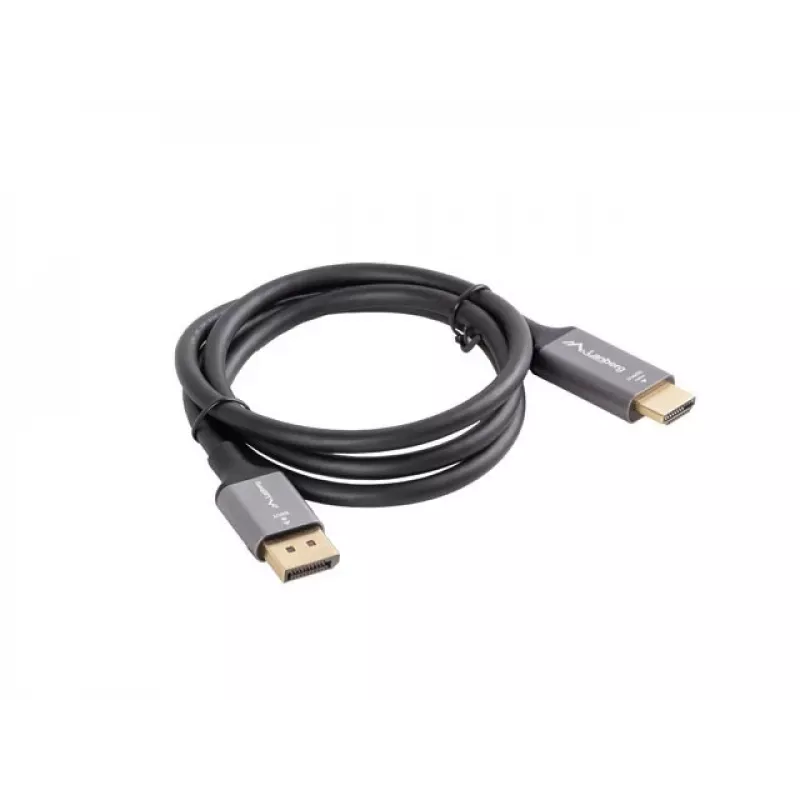 Displayport(M)-HDMI(M) kabelis 1M 4K melns un sudrabains
