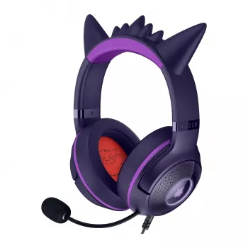 Razer Kraken Kitty V2 - Pokemon Gengar Ed. austiņas Vadu galvas saite Spēļu USB Type-A Rozā