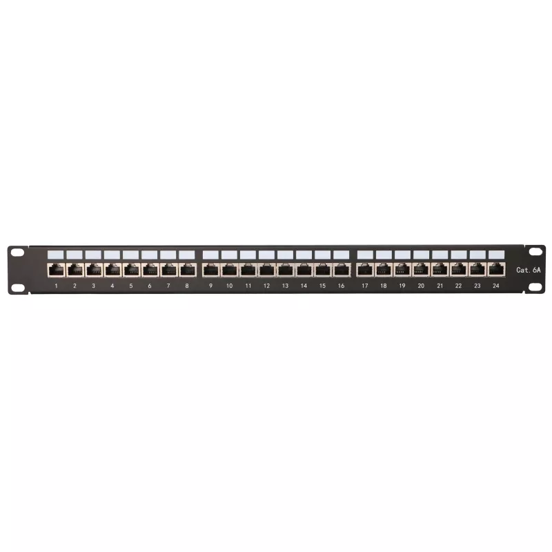 Patch panelis - Extralink CAT6A STP, 24 porti