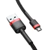 Micro USB kabelis Baseus Cafule 1,5A 2m (sarkans & melns)