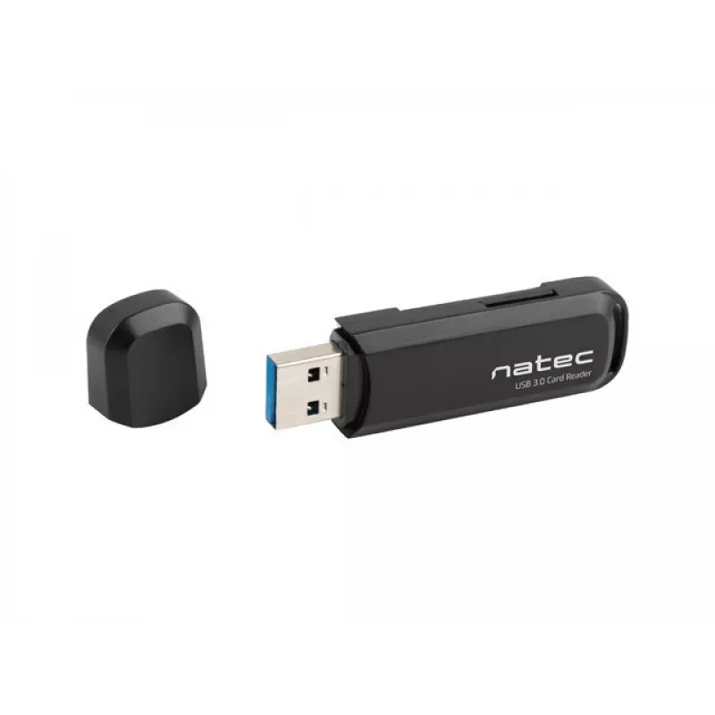 Karšu lasītājs NATEC Scarab 2 USB 3.2 Gen 1 Type-A — MicroSD/SD atbalsts, 5000 Mbit/s, melns