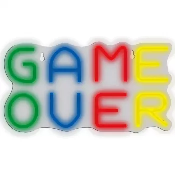 Neona izkārtne MANTA SNL102MT — 'Game Over' stila izgaismots sienas dekors, pieslēdzams LED neona efekts