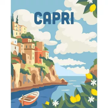 Gleznošanas komplekts Ravensburger CreArt Capri – audekla gleznošanas komplekts