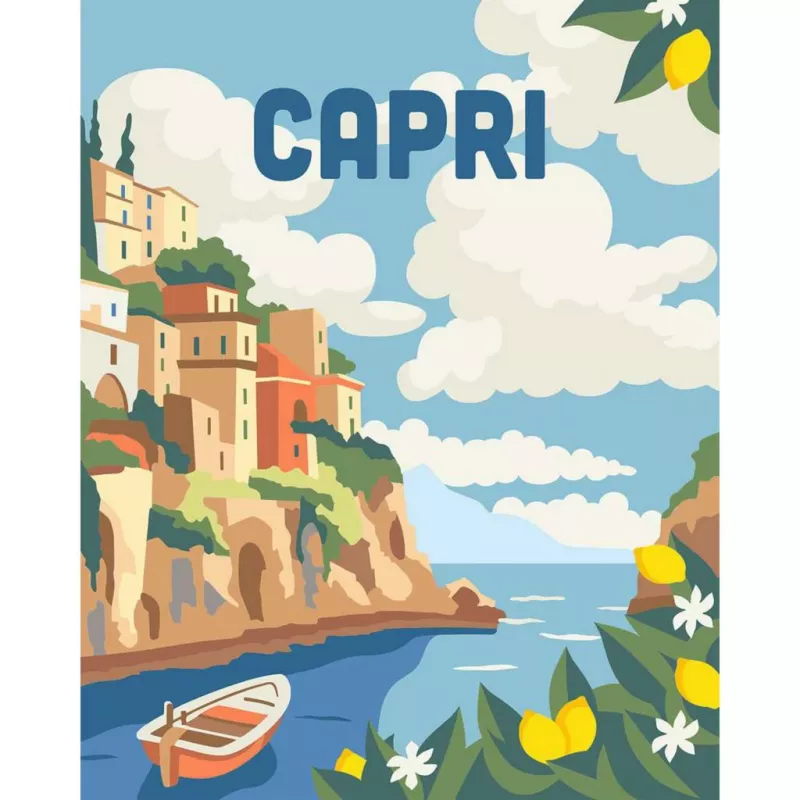 Gleznošanas komplekts Ravensburger CreArt Capri – audekla gleznošanas komplekts