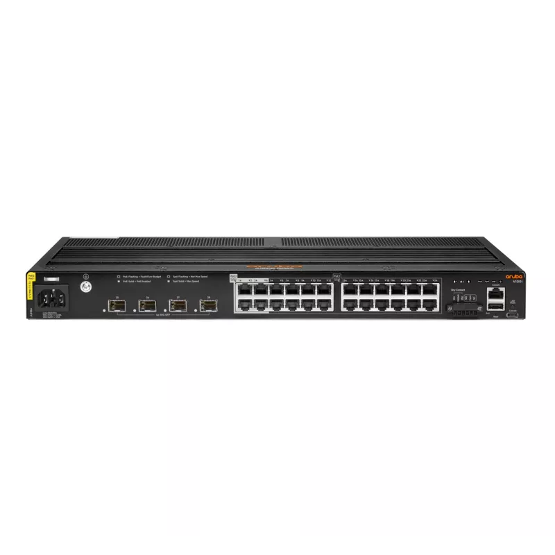 HPE - Aruba 4100i - komutators - 20 x 10/100/1000 (PoE 4. klase) + 4 x 10/100/1000 (PoE 6. klase) + 4 x SFP+ PoE 4. klase / PoE 6. klase