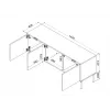 Cama INSERTO 3D TV skapis 143.5x40x61.5 kašmira + LED