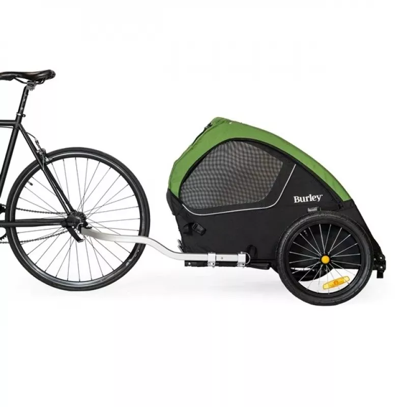Mājdzīvnieku pārnēsātājs BURLEY Tail Wagon BU-947108 — mīkstais suņu pārnēsātājs, melns/zaļš