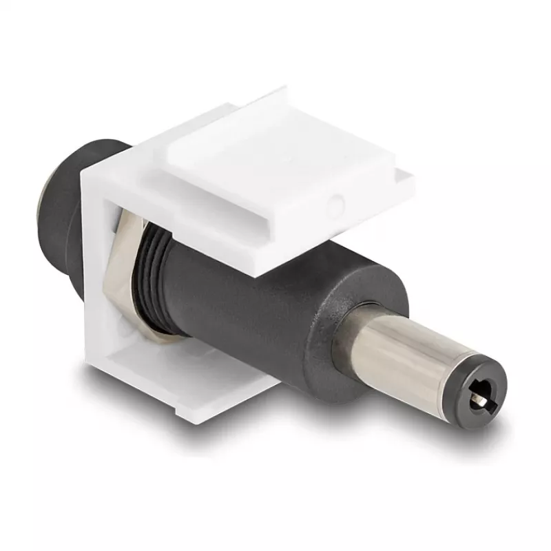 DeLOCK Keystone modulis DC 5.5 x 2.1 mm ligzda uz DC 5.5 x 2.5 mm spraudnis balts