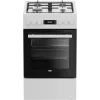 Gāzes plīts virsma un elektriskā cepeškrāsns BEKO FSM51339DWDS 50 cm, balta, energoefektivitātes klase A