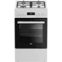 Gāzes plīts virsma un elektriskā cepeškrāsns BEKO FSM51339DWDS 50 cm, balta, energoefektivitātes klase A