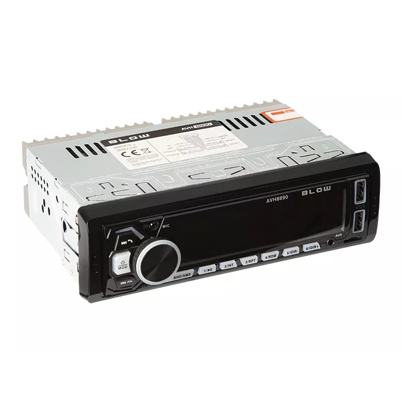 Automašīnas radio BLOW AVH-8890 FM 45W ar Bluetooth, USB, AUX un LCD displeju
