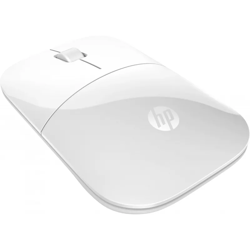 HP Z3700 baltā bezvadu pele, piemērota abām rokām, optiskā, RF bezvadu, 1200 DPI, balta