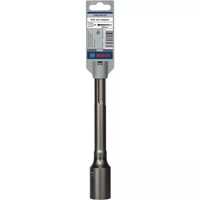 Bosch adapteri divdaļīgajiem SDS max serdeņurbjiem, Adapteris, SDS Max, Metāls, 1 gab., 200 mm