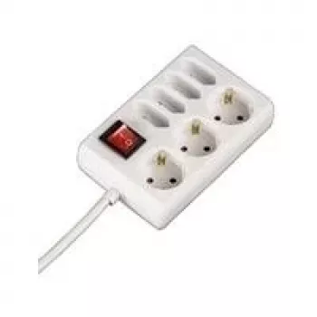 Hama 00108848 pagarinātājs 1.4 m 7 maiņstrāvas kontaktligzdas Balts