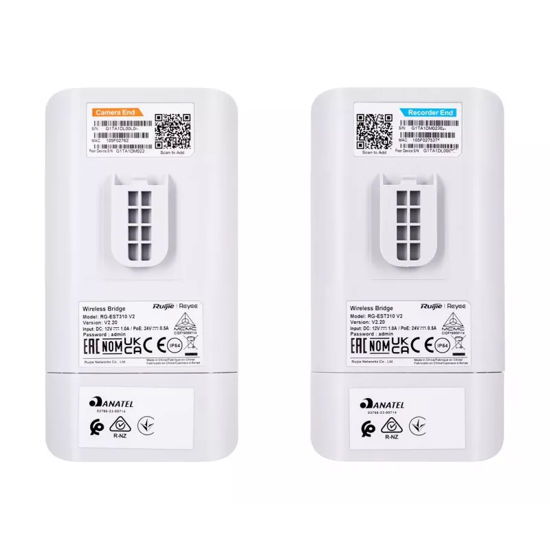 Ruijie Networks RG-EST310 V2 bezvadu piekļuves punkts 867 Mbit/s Balts Power over Ethernet (PoE)