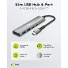 Goobay Slim 4-Port USB-Hub USB-C uz/USB-A 5 Gbit/s - Plug USB 3.2 (76563)