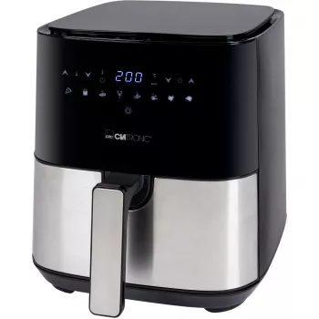 Clatronic FR 3782 H, Gaisa fritieris, 5 l, 80 °C, 200 °C, Vienots attēls, Melns, Nerūsējošais tērauds