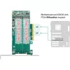 DeLOCK PCI Express x8 karte ar 2 iekšējiem NVMe M.2 Key M slotiem, bifurkācija, zema profila formas faktors