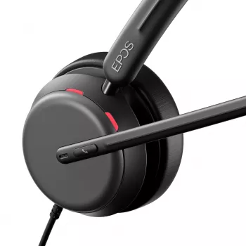 EPOS IMPACT 860 ANC austiņas ar vadu, galvas saite, birojam/zvanu centram, USB Type-C, melnas