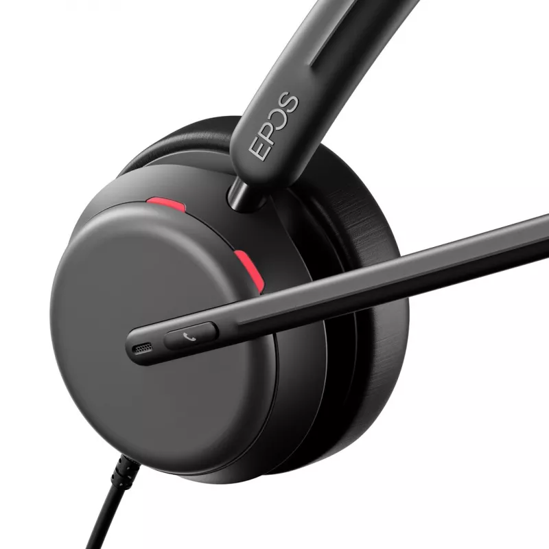 EPOS IMPACT 860 ANC austiņas ar vadu, galvas saite, birojam/zvanu centram, USB Type-C, melnas