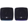 PC skaļruņi DEFENDER J3 2.0 6W LED USB, 2×3W RMS, 90–20000 Hz, 3.5 mm, melni