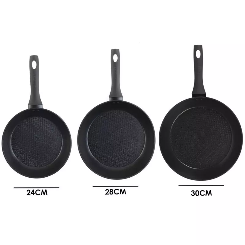Pannu komplekts Salter BW08773 3 gab. — 20/24/28 cm nepiedegošas cepamās pannas