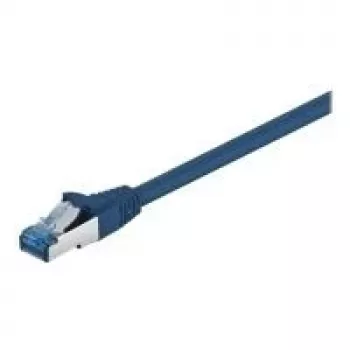 Wentronic Goobay CAT 6a komutācijas kabelis, S/FTP (PiMF), zils, 0,5 m - LSZH bez halogēna, varš (93656)