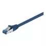 Wentronic Goobay CAT 6a komutācijas kabelis, S/FTP (PiMF), zils, 0,5 m - LSZH bez halogēna, varš (93656)