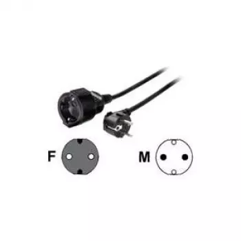 Hama 00047870 strāvas pagarinātājs 5 m 1 maiņstrāvas kontaktligzda(-s) Melns