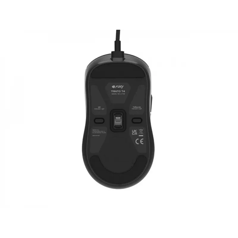FURY TANTO T4 12000DPI RGB SPĒĻU PELE, MELNA, PROGRAMMĒJAMA