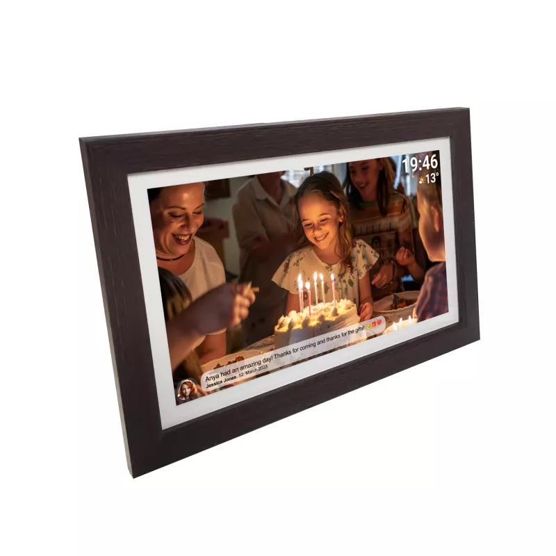 Denver PFF-1543DW digitālais foto rāmis Brūns 39,6 cm (15,6 inch) Skārienekrāns Wi-Fi