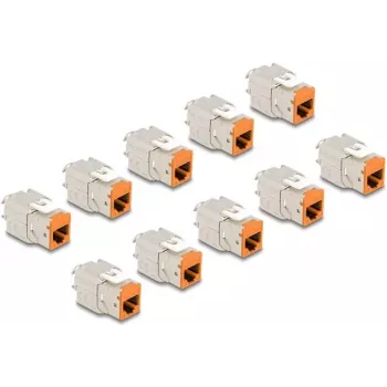 DeLOCK pamatnes modulis 88117 Plakans RJ-45 Oranžs 10 gab.