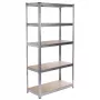 Plaukts GreenBlue GB378, cinkots metāls, 5 plaukti, cinkots tērauds, 900×400 mm, max 75 kg uz plauktu