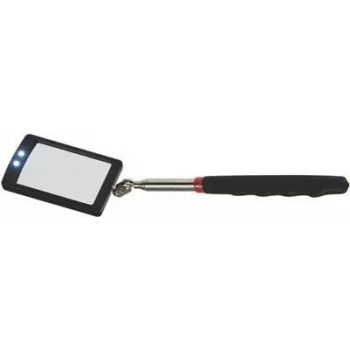 ChiliTec teleskopiskais spogulis ar LED apgaismojumu, garums 28–88 cm, spogulis 65x40 mm (22103)