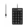 Ciparu tastatūra DeLOCK 12108 USB melna 19 taustiņi 1,6 m kabelis