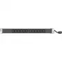 Tecline 19 collu PDU 12x IEC13 ligzdas alumīnija korpusā 1U, 3x 1,5 mm kabelis 2,5 m, RAL 9005 melna (808902)