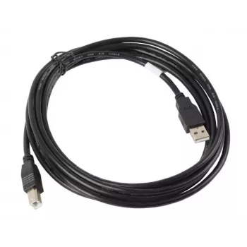 Lanberg CA-USBA-10CC-0030-BK USB kabelis 3 m USB 2.0 USB B melns (CA-USBA-10CC-0030-BK)